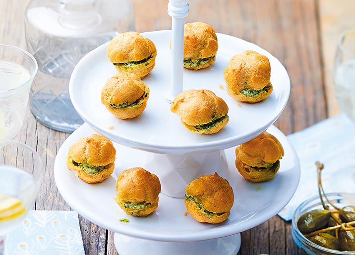 12 Petits choux aux escargots de Bourgogne