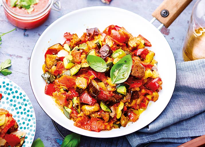 Poêlée cuisinée de légumes grillés