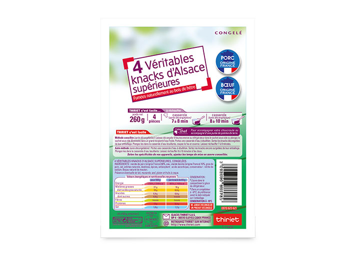 4 Véritables knacks d'Alsace supérieures