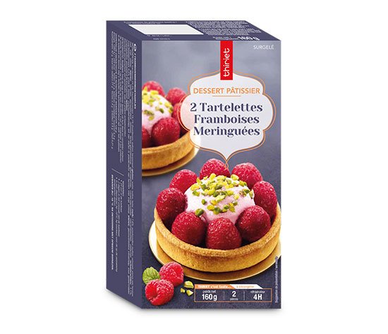 2 Tartelettes framboises meringuées