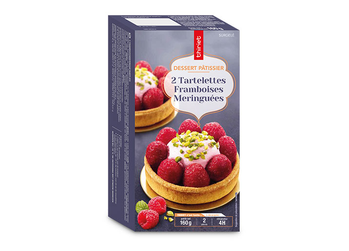 2 Tartelettes framboises meringuées