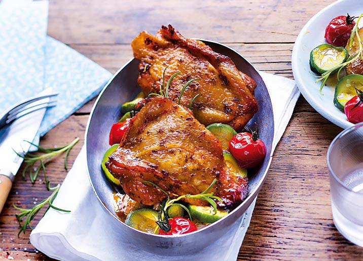 Hauts de cuisse de poulet marinés basilic romarin