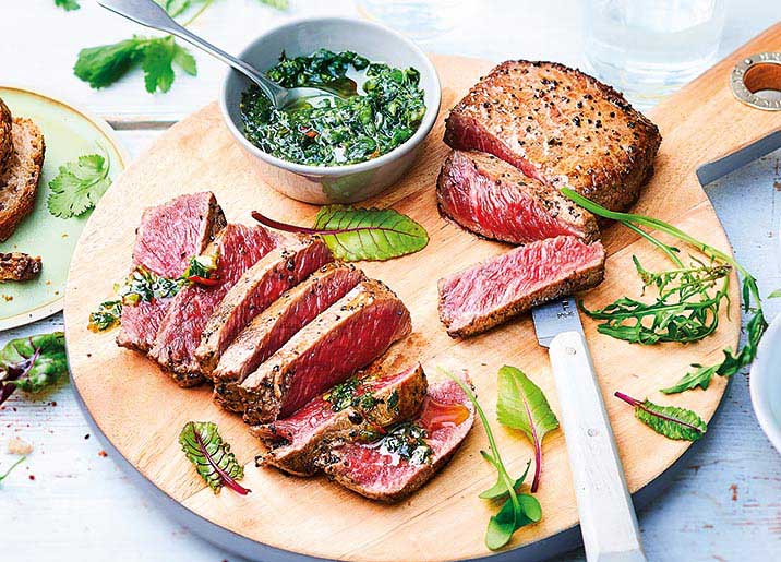 2 Pavés de bœuf marinés aux 3 poivres