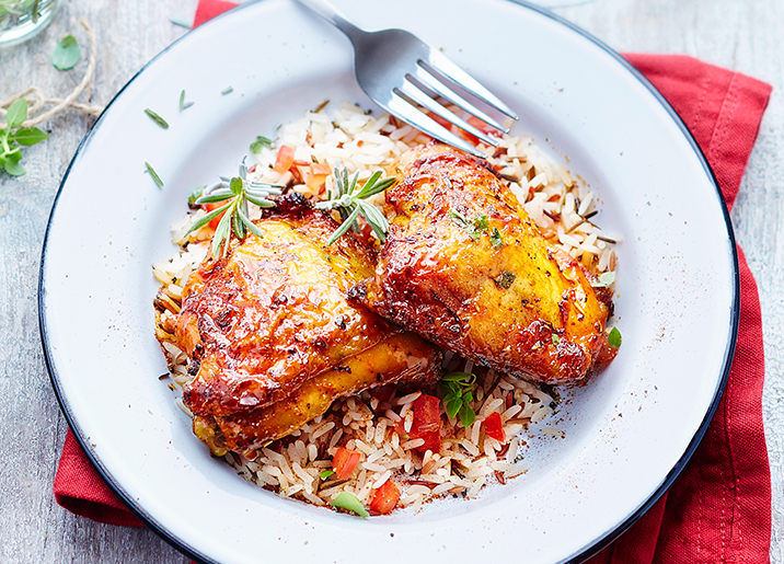Hauts De Cuisse De Poulet Marinés Basilic Romarin