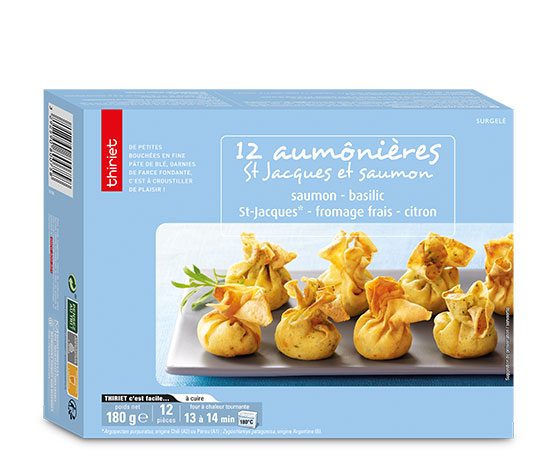 12 Aumônières St-Jacques/saumon