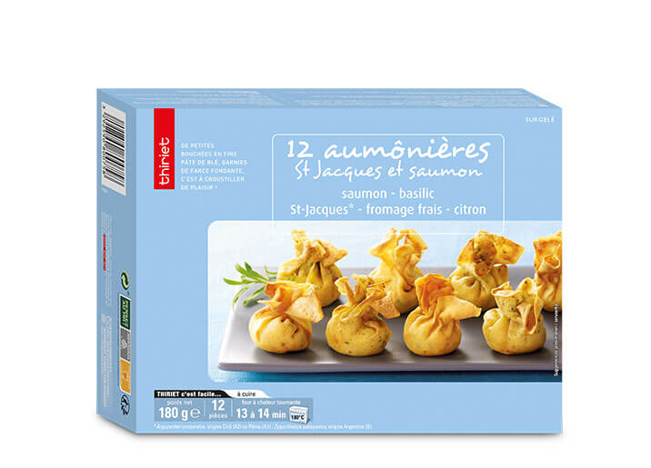 12 Aumônières St-Jacques/saumon