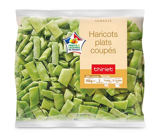 Haricots plats coupés