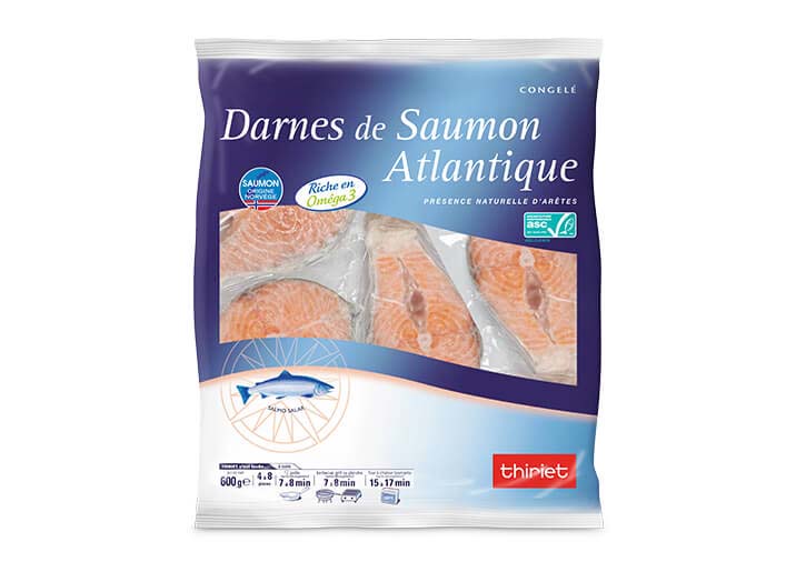 Darnes de saumon Atlantique avec peau