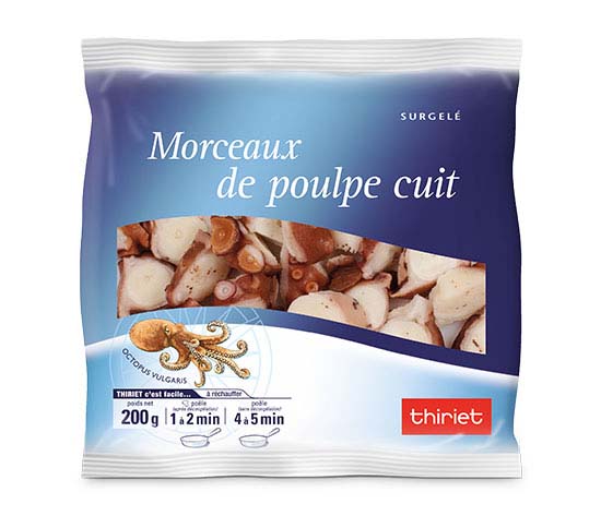 Morceaux de poulpe cuits