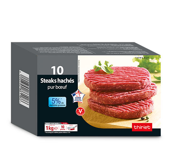 10 Steaks hachés pur boeuf 5% M.G.