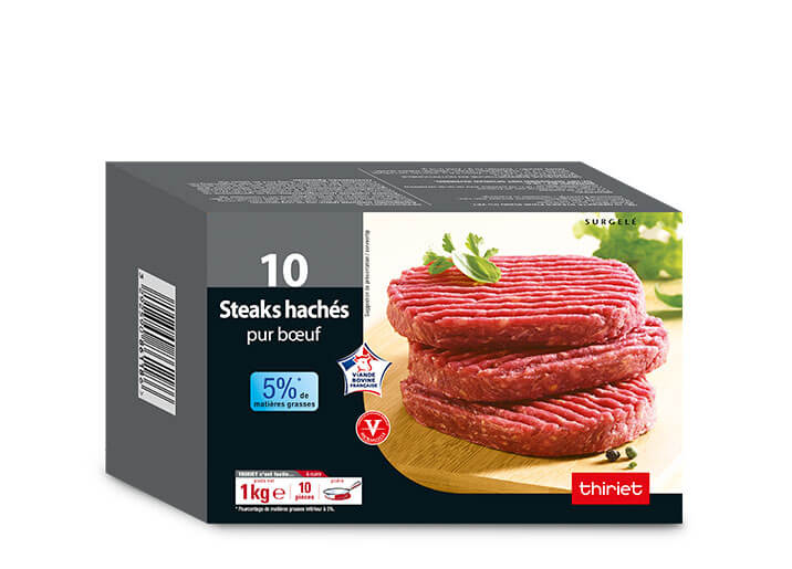 10 Steaks hachés pur boeuf 5% M.G.