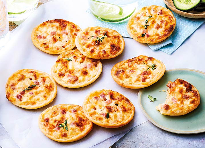 9 Mini flamm'kueche apéritives