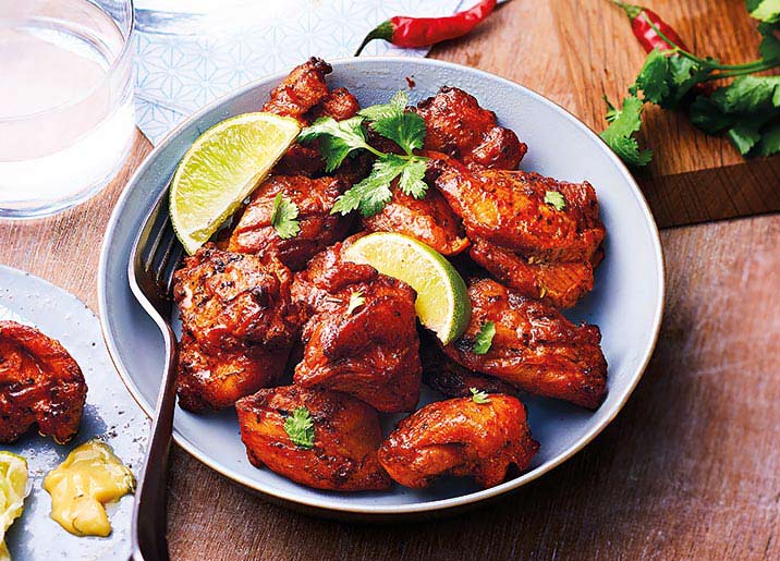 Bouchées de poulet marinées façon andalouse cuites