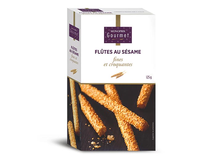Flûtes apéritives au sésame