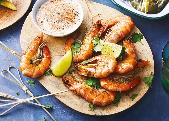 Crevettes entières crues Biologiques