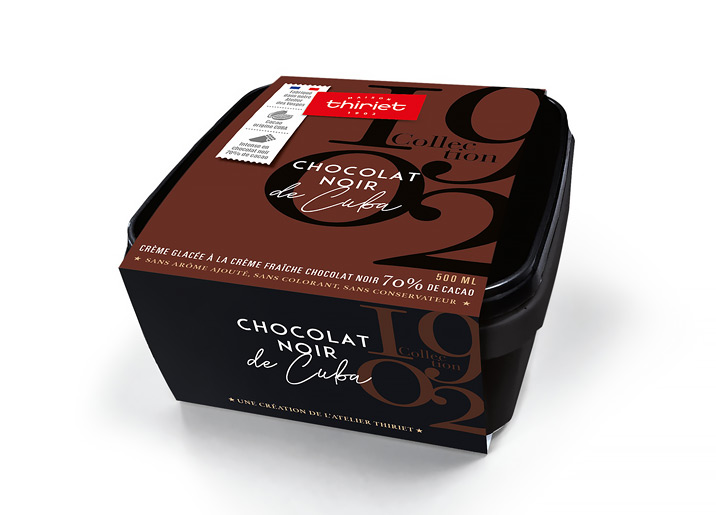 Crème glacée Chocolat Noir de Cuba 70% cacao