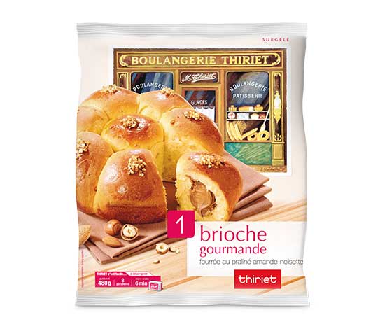 Brioche fourrée au praliné amande - noisette