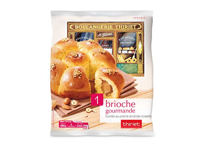 Brioche fourrée au praliné amande - noisette