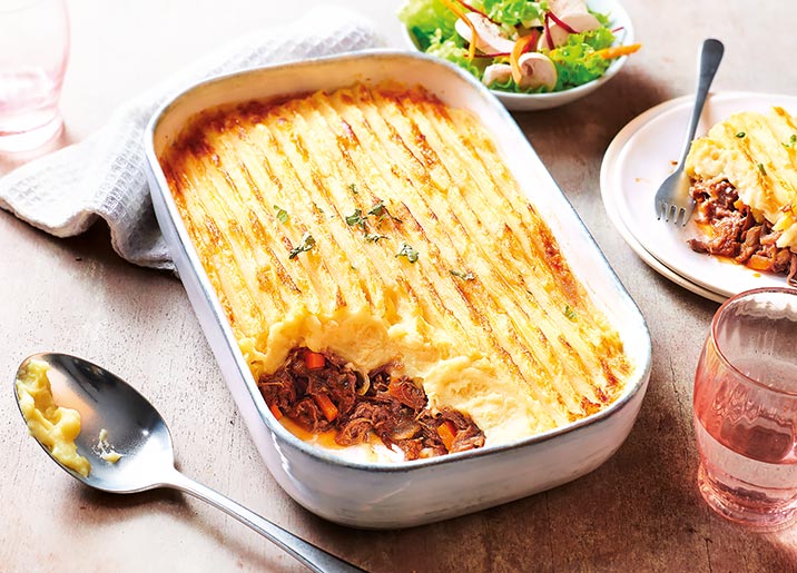 Parmentier d'effiloché de bœuf