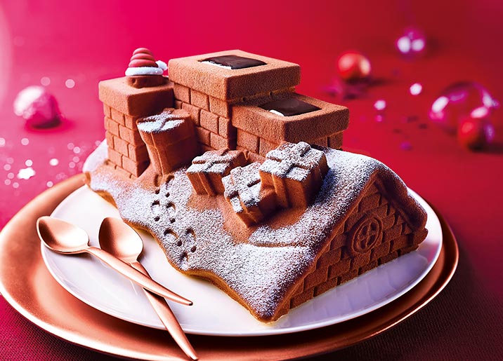 En attendant le père Noël - bûche glacée chocolat