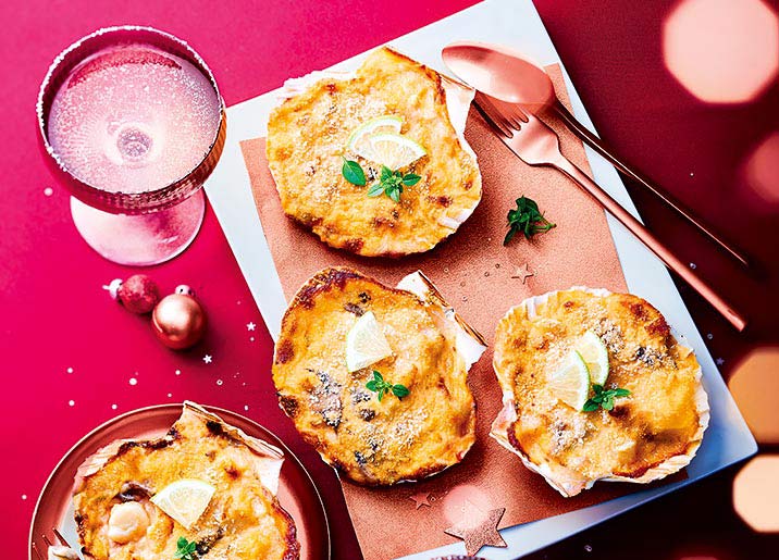 4 Coquilles St-Jacques* sauce Cognac F. Champagne surgelé, gamme