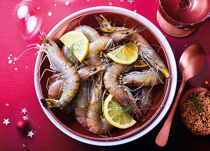 Gambas entières crues de Madagascar