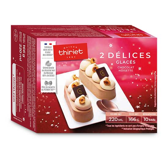 2 Délices glacés chocolat-noisette