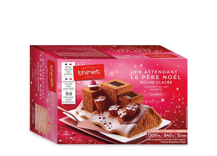 En attendant le père Noël - bûche glacée chocolat