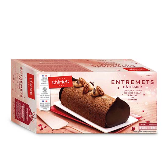 Entremets pâtissier chocolat - pécan - praliné