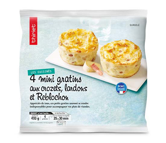 4 Mini gratins crozets lardons Reblochon