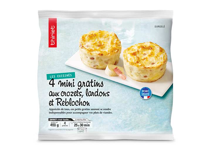 4 Mini gratins crozets lardons Reblochon
