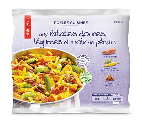 Poêlée aux patates douces, légumes, noix de pécan
