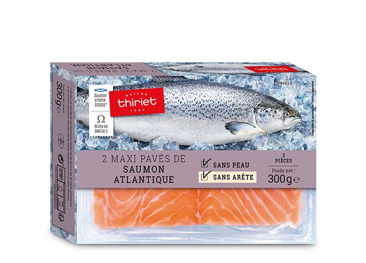 2 Maxi pavés de saumon Atlantique origine Ecosse