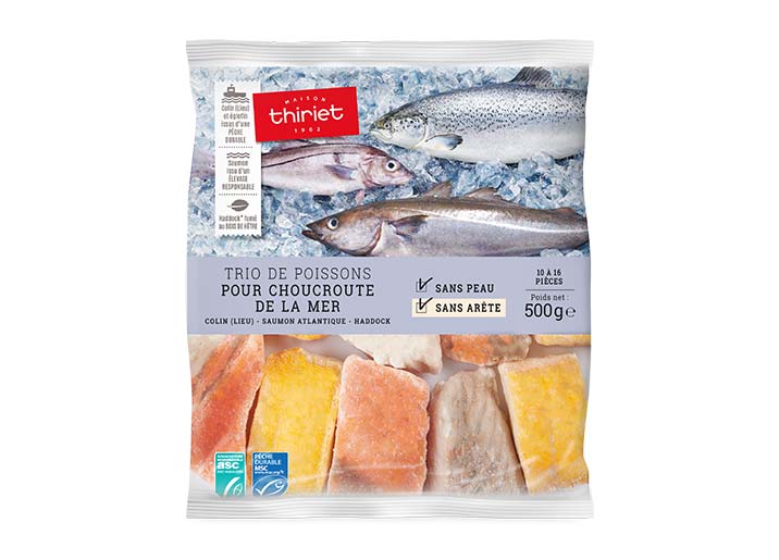 Trio de poissons pour choucroute de la mer