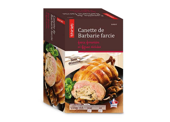 Canette farcie, farce forestière et figues séchées