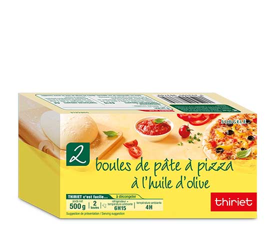 2 Boules de pâte à pizza à l'huile d'olive