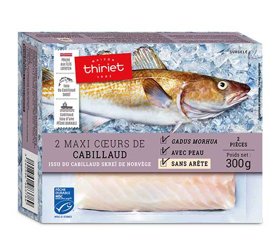 2 Maxi cœurs de cabillaud issu du Cabillaud Skreï