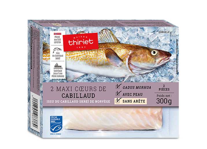 2 Maxi cœurs de cabillaud issu du Cabillaud Skreï
