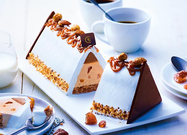Bûche glacée façon Mont Blanc, marron - chantilly