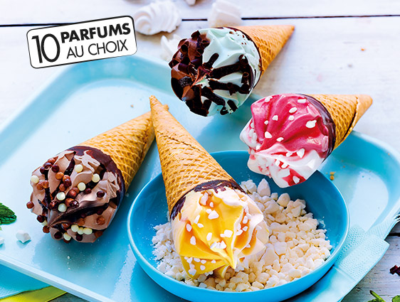 Glaces Thiriet en promotion - Les six Cornets Classico Citron/Framboise à -20%