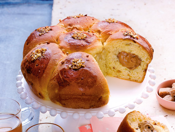 Viennoiseries Thiriet - Brioche fourrée au praliné amande - noisette