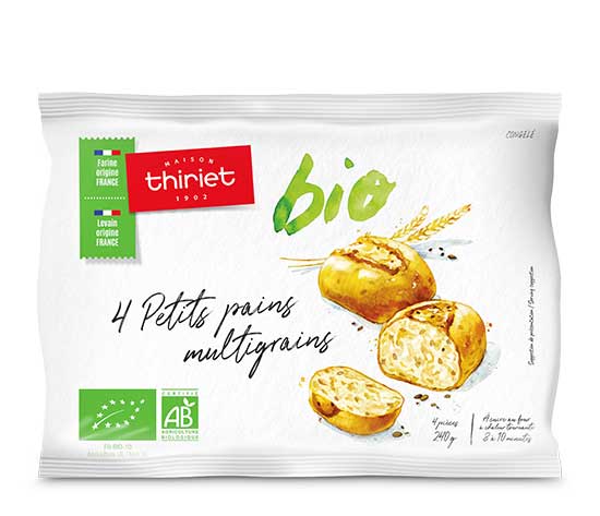 4 Petits pains multigrains biologiques