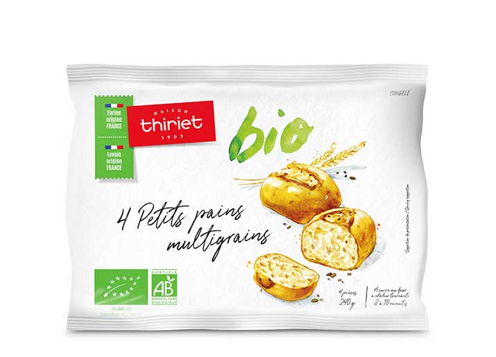 4 Petits pains multigrains biologiques