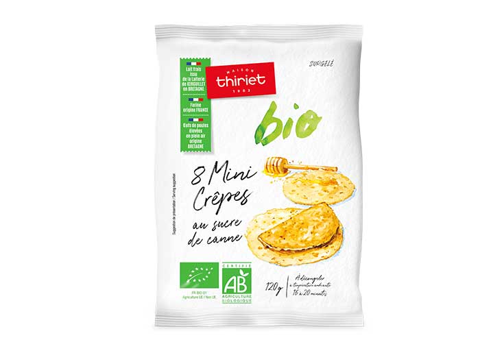 8 mini crêpes au sucre de canne biologiques