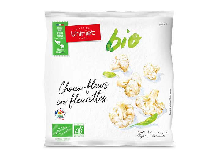 Choux-fleurs en fleurettes biologiques