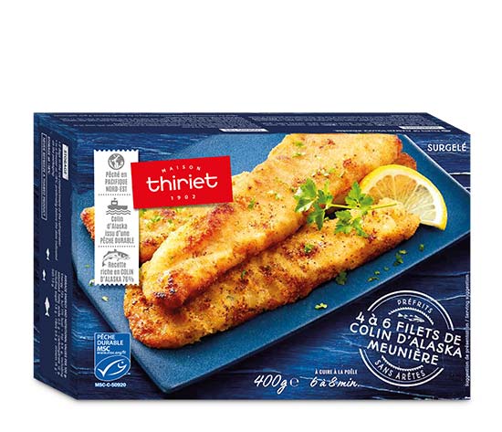 Filets de colin d'Alaska meunière citron/persil