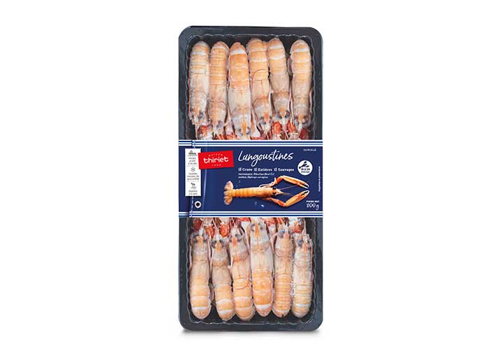 Langoustines entières crues