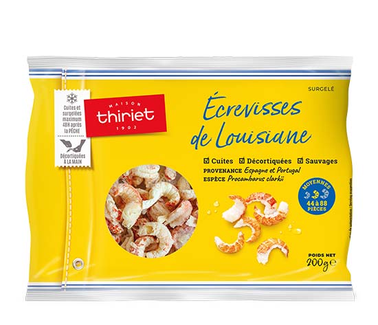 Ecrevisses de Louisiane cuites décortiquées