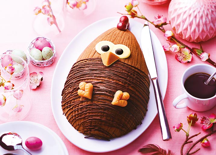 Poule glacée brownie - confiture de lait - vanille