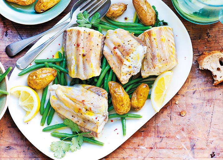 Tronçons de saumonette pelée